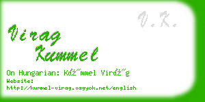 virag kummel business card